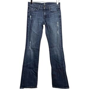 OFFERS ✅ 7 For All Mankind Low Rise Distressed Jeans Womens Size 27 Hipster Y2K
